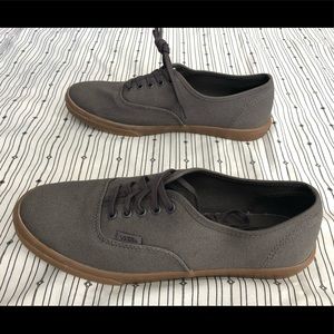 Vans- gray with brown trim